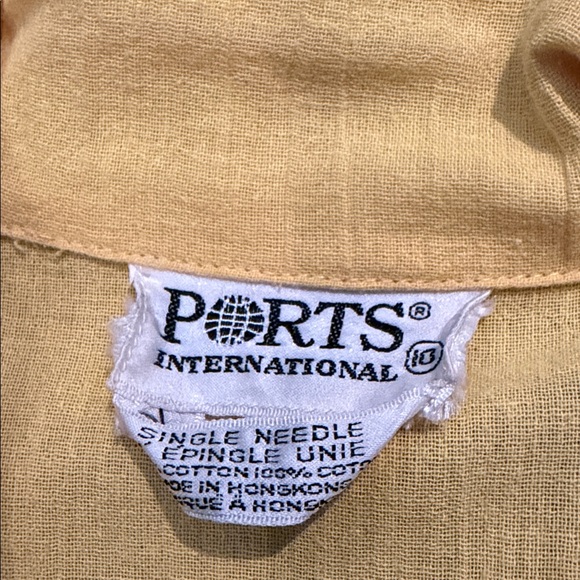 Vintage Ports sz 10 (fits smaller) Marigold Yellow Sleeveless Shirtdress pockets - Picture 6 of 13
